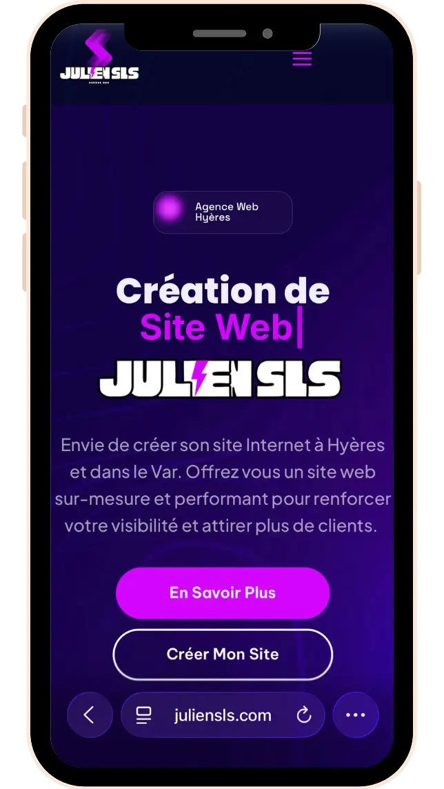 Illustration de l'agence web julien sls avec une création de site internet et de référencement local a hyères Illustration de l'agence web julien sls avec une création de site internet et de référencement local a hyères
